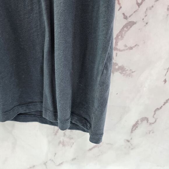 Anthropologie T Shirt Womens XS Grey Mesh Puff Velvet Graham Spencer Scoop - Picture 4 of 12